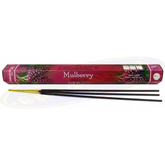 Mulberry-scented Flute Moerbei Wierookstokjes in a hexagonal tube packaging